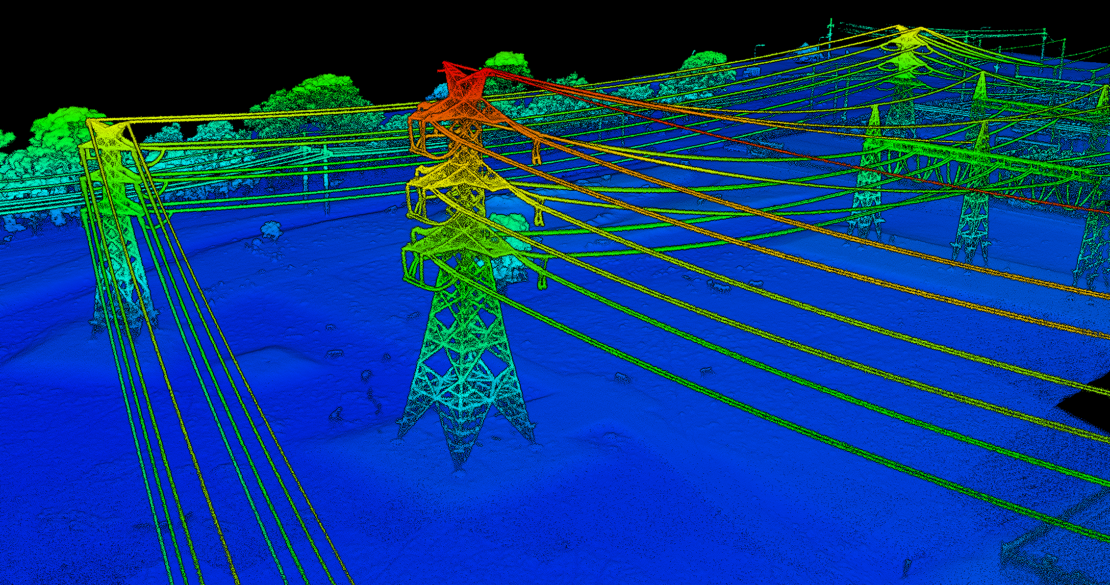 Drone Lidar used for creating a 3D Model and outputting a LAS file for Power line Surveying