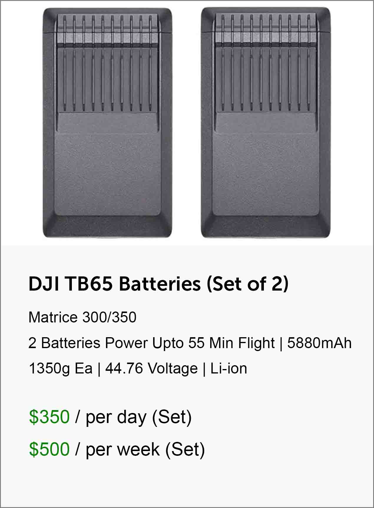 Drone Rental & Hire DJI TB65 Batteries in Brisbane